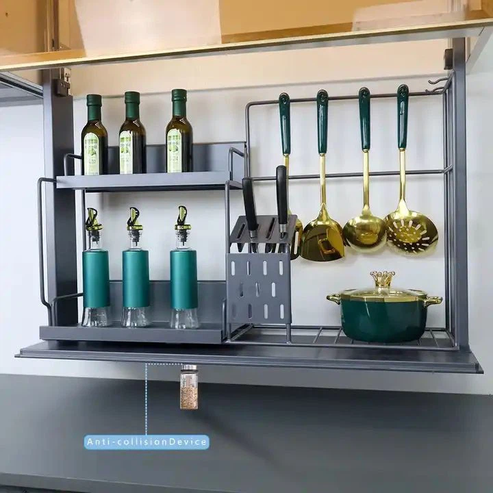 Kitchen Automatic Lift Cabinet Voice Control Lift Touch Control Pull Basket