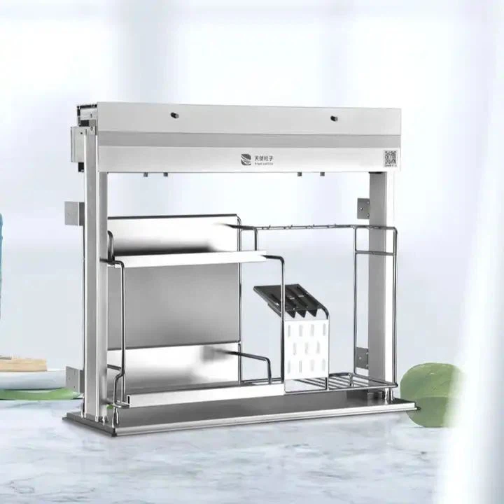 Kitchen Utensil Lift Storage Cabinet