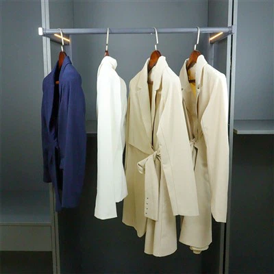 Armario interior con barra para ropa ajustable