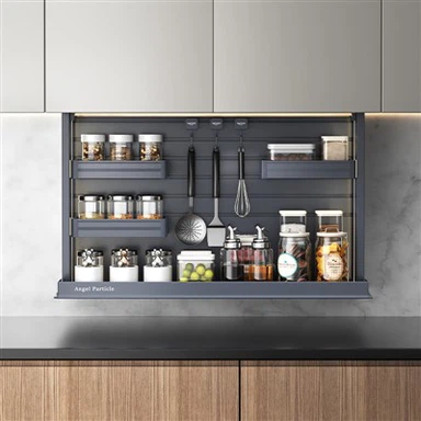 Gabinete eléctrico de elevación inteligente de cocina con hardware de altura ajustable