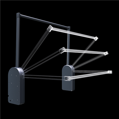 Varilla de elevación eléctrica hacia arriba y hacia abajo con doble motor para armario